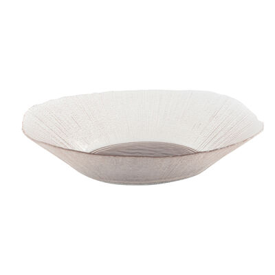 Saladier ovale bord sable transparent 30cm
