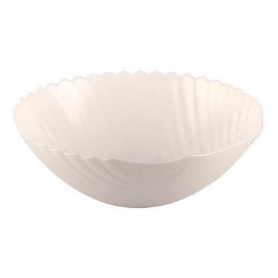 WHITE SHELL SALAD BOWL 24.3CM