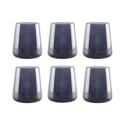Verres à eau noir - lot de 6