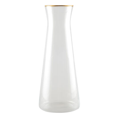 Jarra con borde dorado mate, h28cm