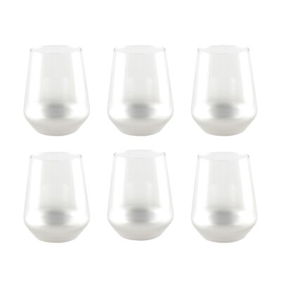 Silver Glow Water Glasses - Set of 6