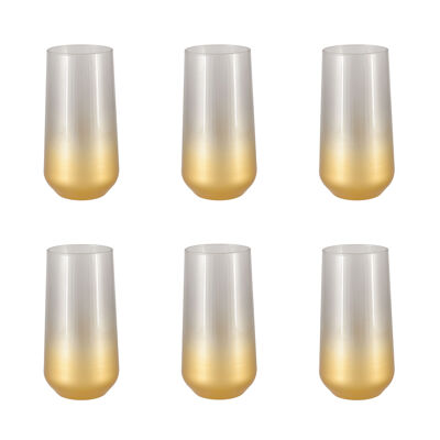 Smoked Glow Gradient Tall Water Glasses - Set of 6