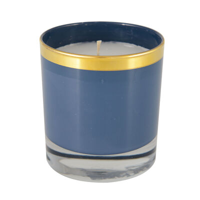 Blue cotton scented candle
