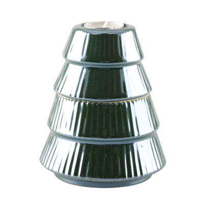 Green fir tree candy box and candle holder, height 15cm