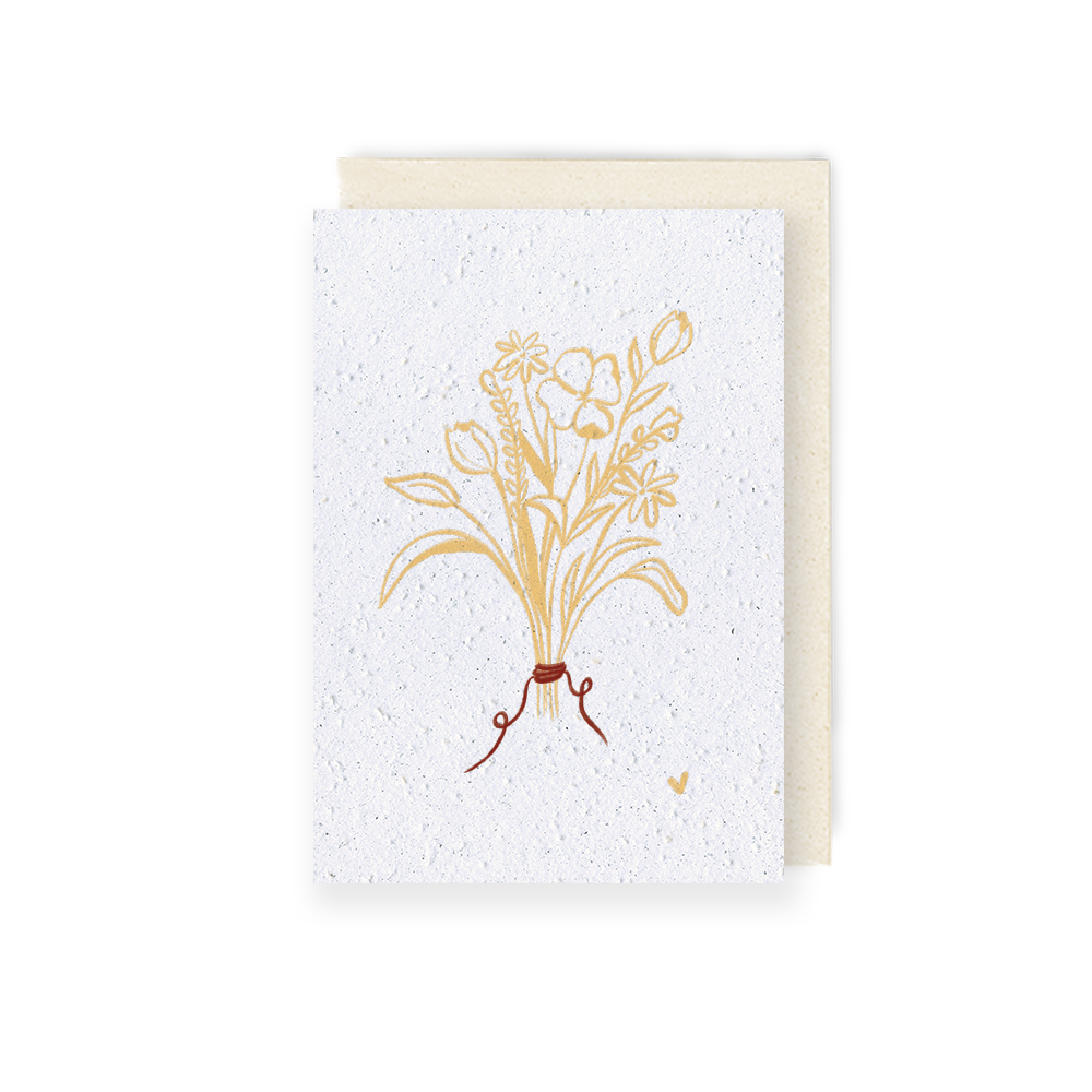 Carte à planter,  Douce pensées jaunes