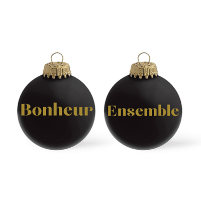 Christmas Ball Happiness Set - Matte Black