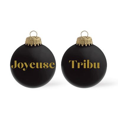 Bola de Navidad Merry Tribe - NEGRO MATE