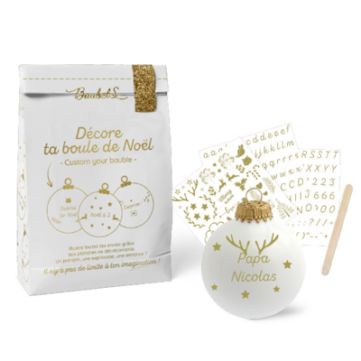 Kit di decalcomanie per palline di Natale fai da te