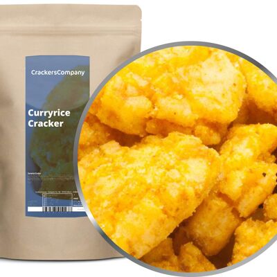 Cracker di riso al curry, cracker di riso al curry PU con 8 pezzi. u. Contenuto di 200 g per pezzo