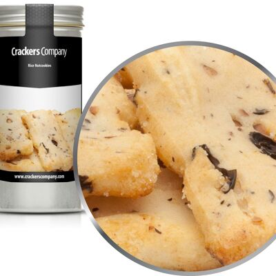 Galletas de arroz de soja, galletas de arroz de soja, galletas de nueces de arroz PU con 40 piezas. Ud. Contenido de 30 g por pieza.