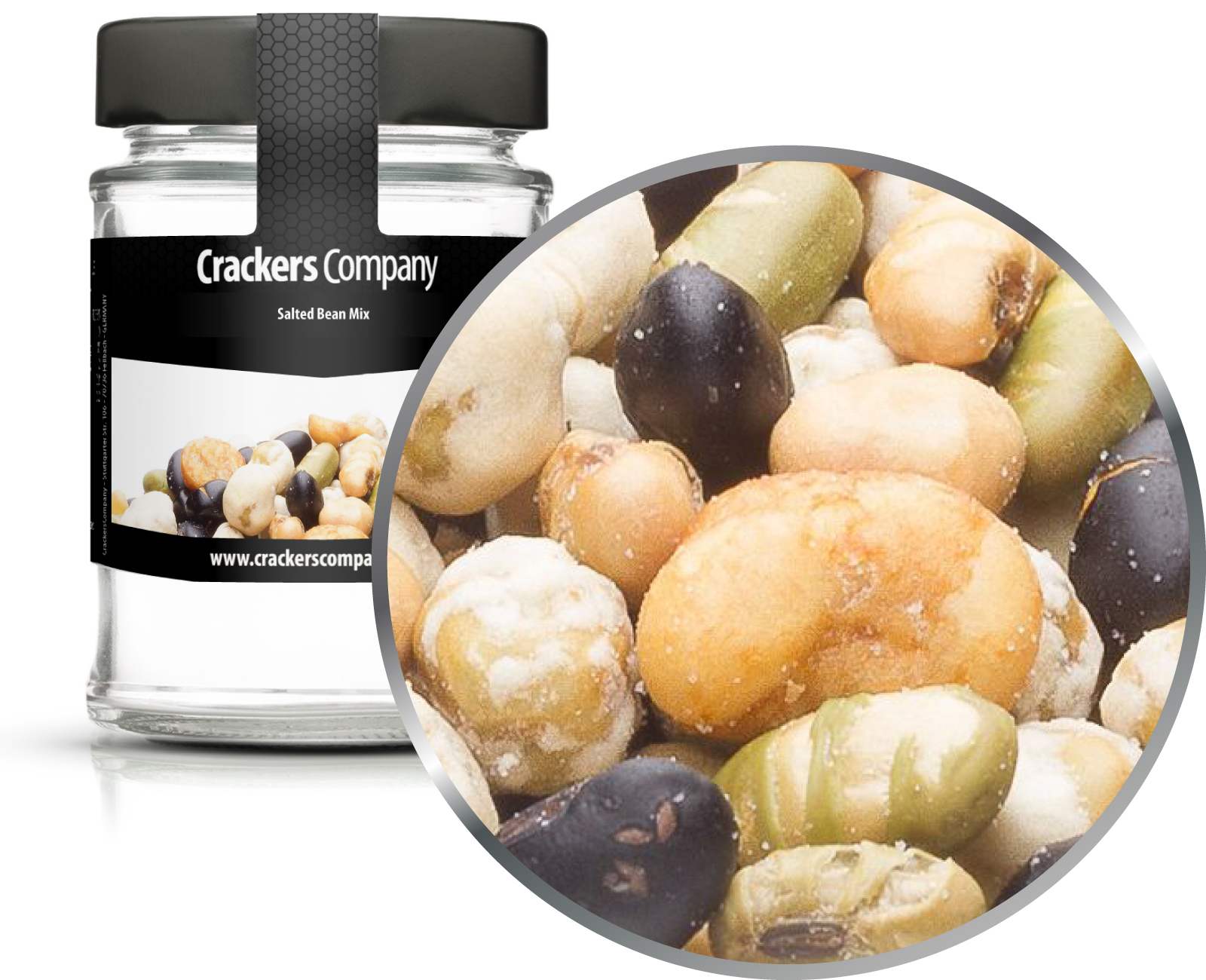 Bohnen Snack, Bohnen Snack, Salted Bean Mix VPE mit 45 Stk. u. 65g Inhalt je Stk