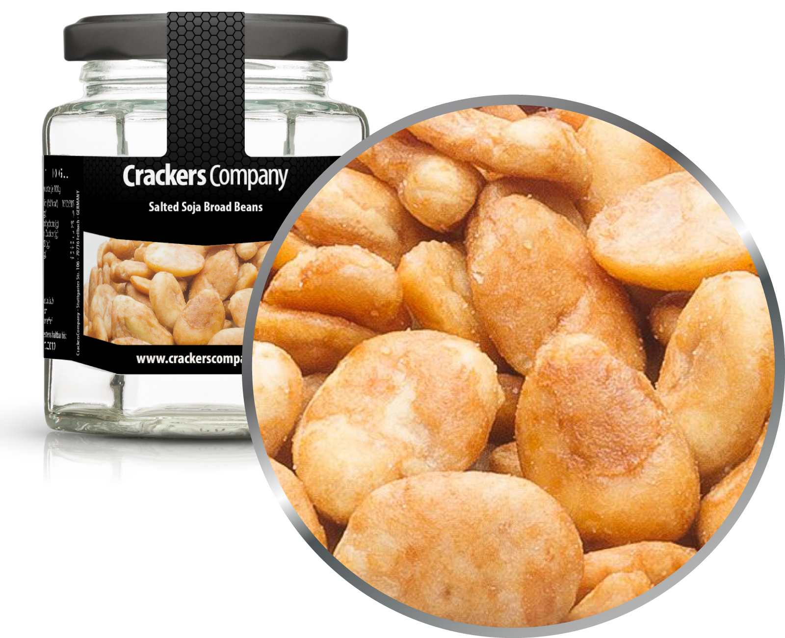 Soja Bohnen Snack, Soja Bohnen Snack, Salted Soja Broad Beans VPE mit 25 Stk. u. 70g Inhalt je Stk