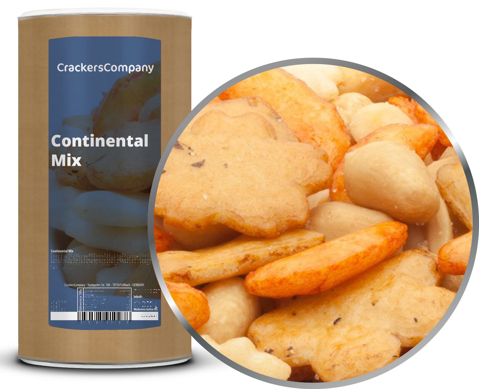 Mezcla de galletas de maní y arroz, Mezcla de galletas de maní y arroz, Continental Mix PU con 9 piezas. Ud. Contenido de 600 g por pieza.