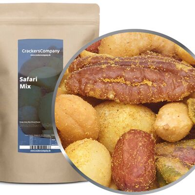 Mélange de noix de curry, Safari Mix PU avec 8 pièces. toi. Contenu de 500 g par pièce.