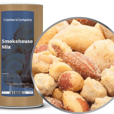Mélange de noix précieuses fumées, Smokehouse Mix PU avec 9 pièces. toi. Contenu de 650 g par pièce.
