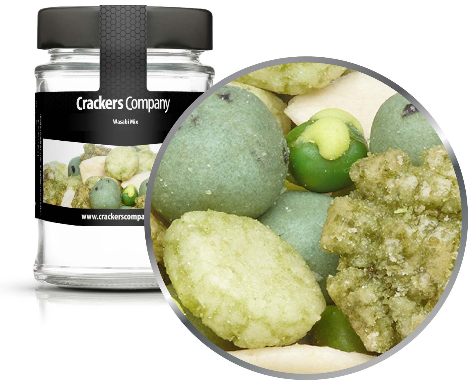 Galletas de arroz wasabi, Wasabi Mix PU con 45 piezas. Ud. Contenido de 40 g por pieza.