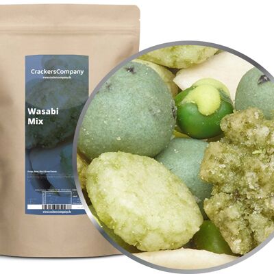 Crackers de riz au wasabi, Wasabi Mix PU avec 8 pièces. toi. Contenu de 200 g par pièce.