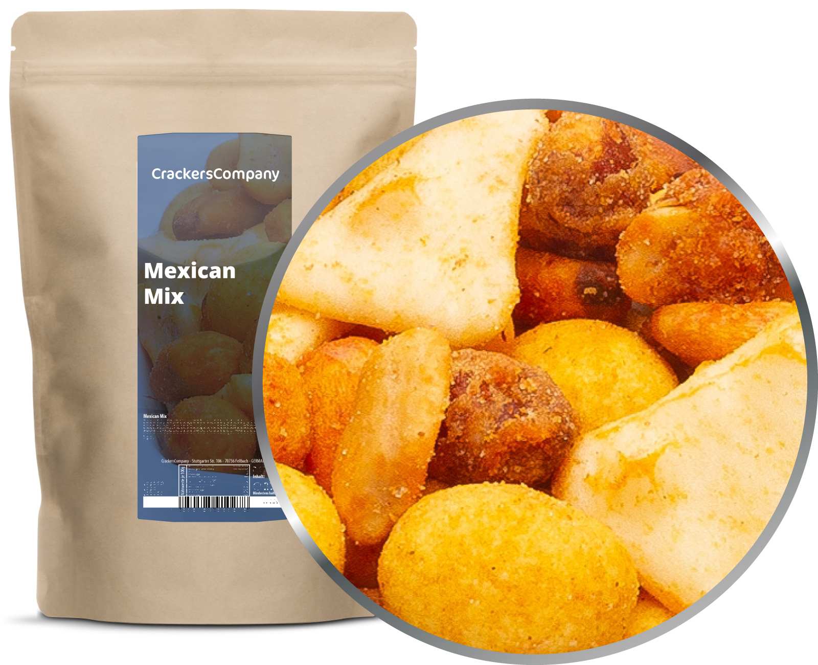 Crackers di mais messicani, Mexican Mix PU con 8 pezzi. u. Contenuto 400 g per pezzo.