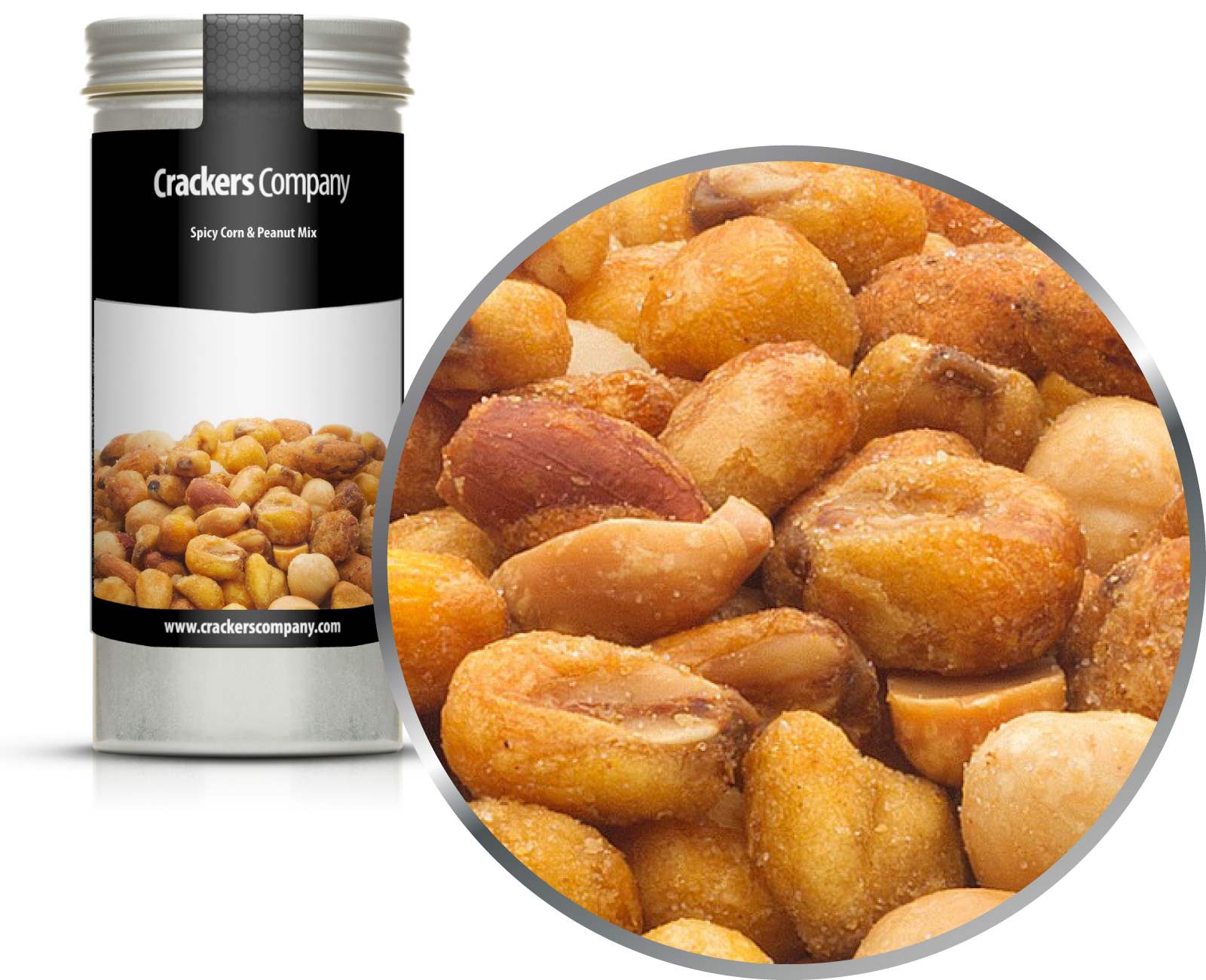 Spicy corn-peanut mix, Spicy Corn & Peanut Mix VPE with 40 pcs. and70g content per piece