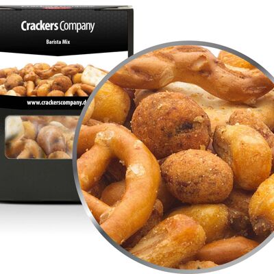 Mélange bretzel cacahuète-maïs-sel, mélange Barista PU de 32 pièces. toi. Contenu de 50 g par pièce.
