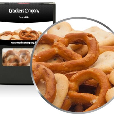 Mélange de crackers bretzel, mélange pour cocktail PU avec 32 pièces. toi. Contenu de 35 g par pièce.