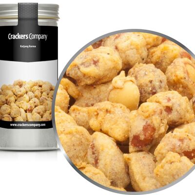 Snack au curry et aux cacahuètes, Katjang Korma PU avec 40 pièces. toi. Contenu de 75 g par pièce.