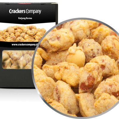 Snack au curry et aux cacahuètes, Katjang Korma PU avec 32 pièces. toi. Contenu de 75 g par pièce.