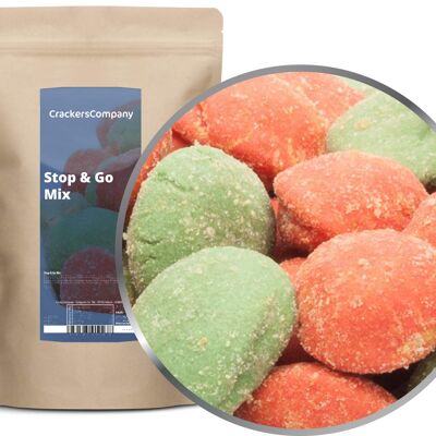 Mélange coloré wasabi-cacahuète, stop & go mix PU avec 8 pièces. toi. Contenu de 400 g par pièce.