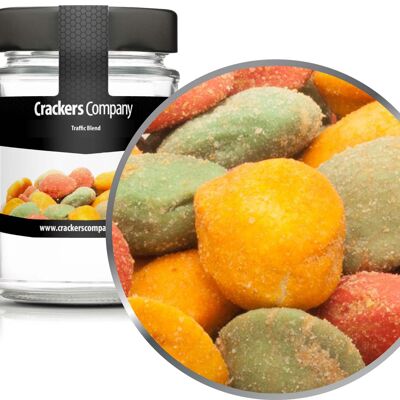 Mélange de cacahuètes wasabi-chili tricolore, Traffic Blend PU de 45 pièces. toi. Contenu de 60 g par pièce.