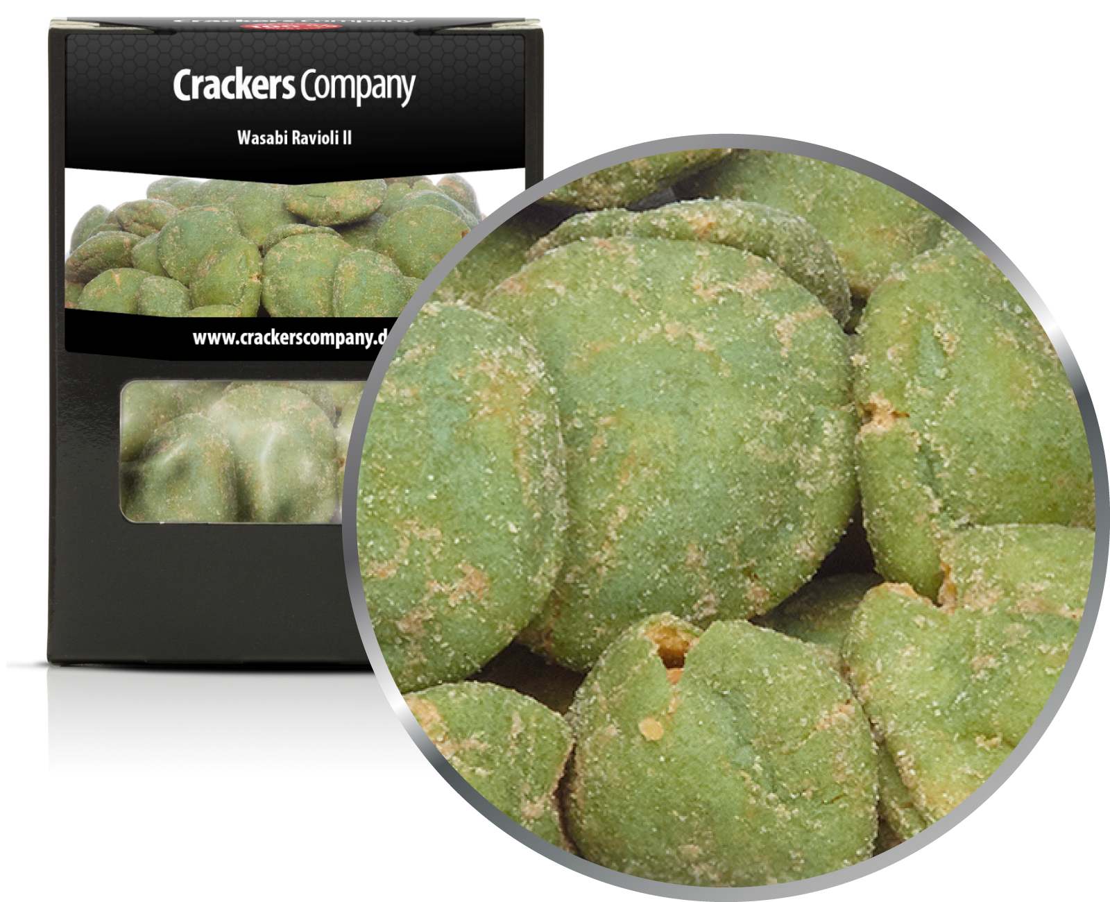 Wasabi Erdnuss knusprig, Wasabi Ravioli II VPE mit 32 Stk. u. 60g Inhalt je Stk.