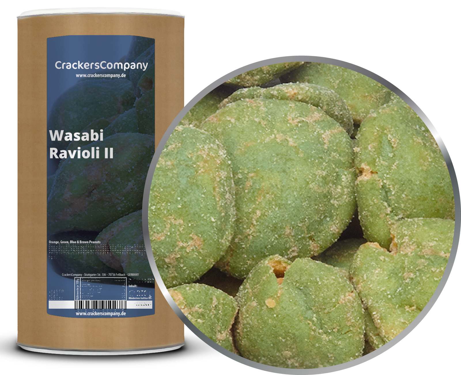 Wasabi Erdnuss knusprig, Wasabi Ravioli II VPE mit 9 Stk. u. 500g Inhalt je Stk.