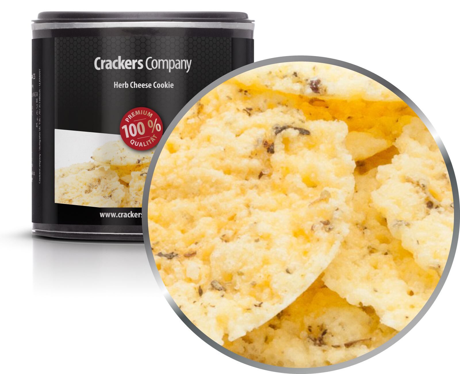 Snack Gouda alle erbe mediterranee, biscotto al formaggio alle erbe PU con 36 pezzi. u. Contenuto di 30 g per pezzo.