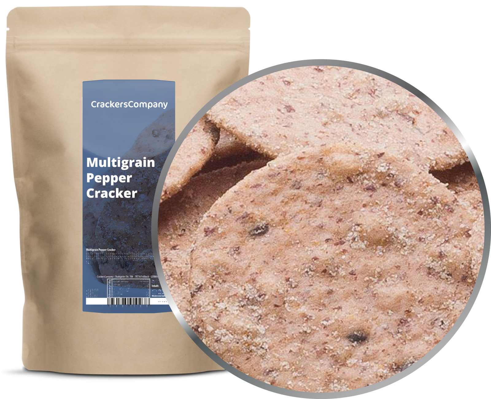 Sesam-Pfeffer Cracker, Sesame Pepper Cracker VPE mit 8 Stk. u. 175g Inhalt je Stk.