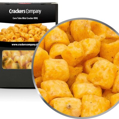 Snacks au maïs BBQ, Corn Tube Mini Cracker BBQ PU avec 32 pièces. toi. Contenu de 50 g par pièce