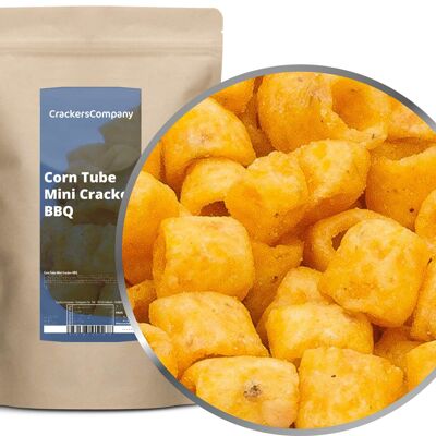 Snacks de maíz BBQ, Corn Tube Mini Cracker BBQ PU con 8 piezas. Ud. 300 g de contenido por pieza