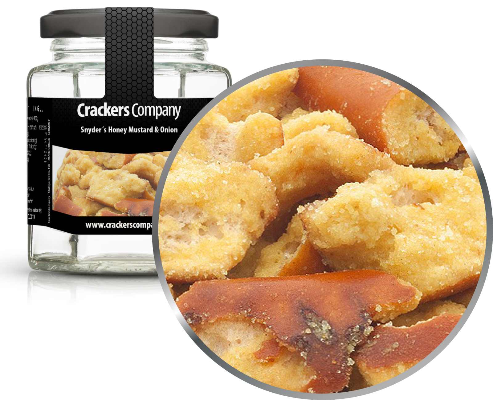 Honey Mustard & Onion Pretzel. VPE mit 25 Stk. u. 50g Inhalt