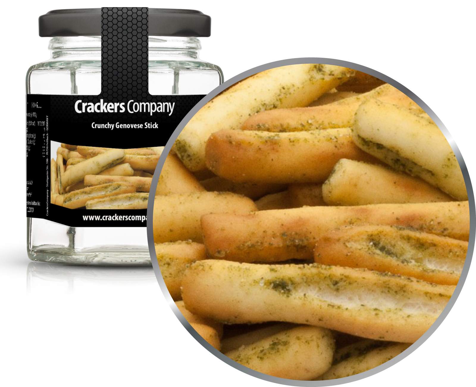 Basil-Garlic Sticks, Crunchy Genovese Stick VPE with 25 pcs. and35g content per piece