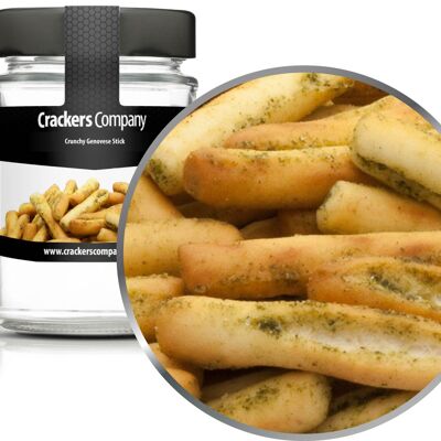 Bâtonnets d'ail et basilic, Bâtonnet génois croquant PU de 45 pièces. toi. Contenu de 35 g par pièce