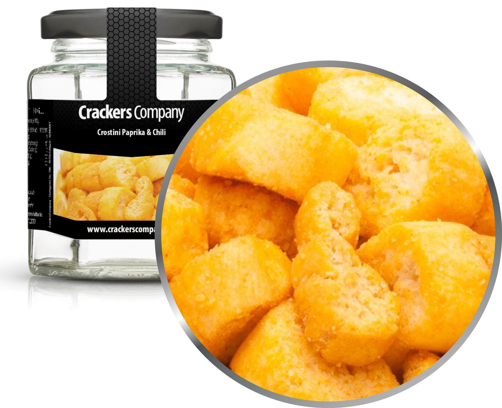 Paprika-Chili Croutons, Crostini Paprika & Chili VPE mit 25 Stk. u. 35g Inhalt je Stk