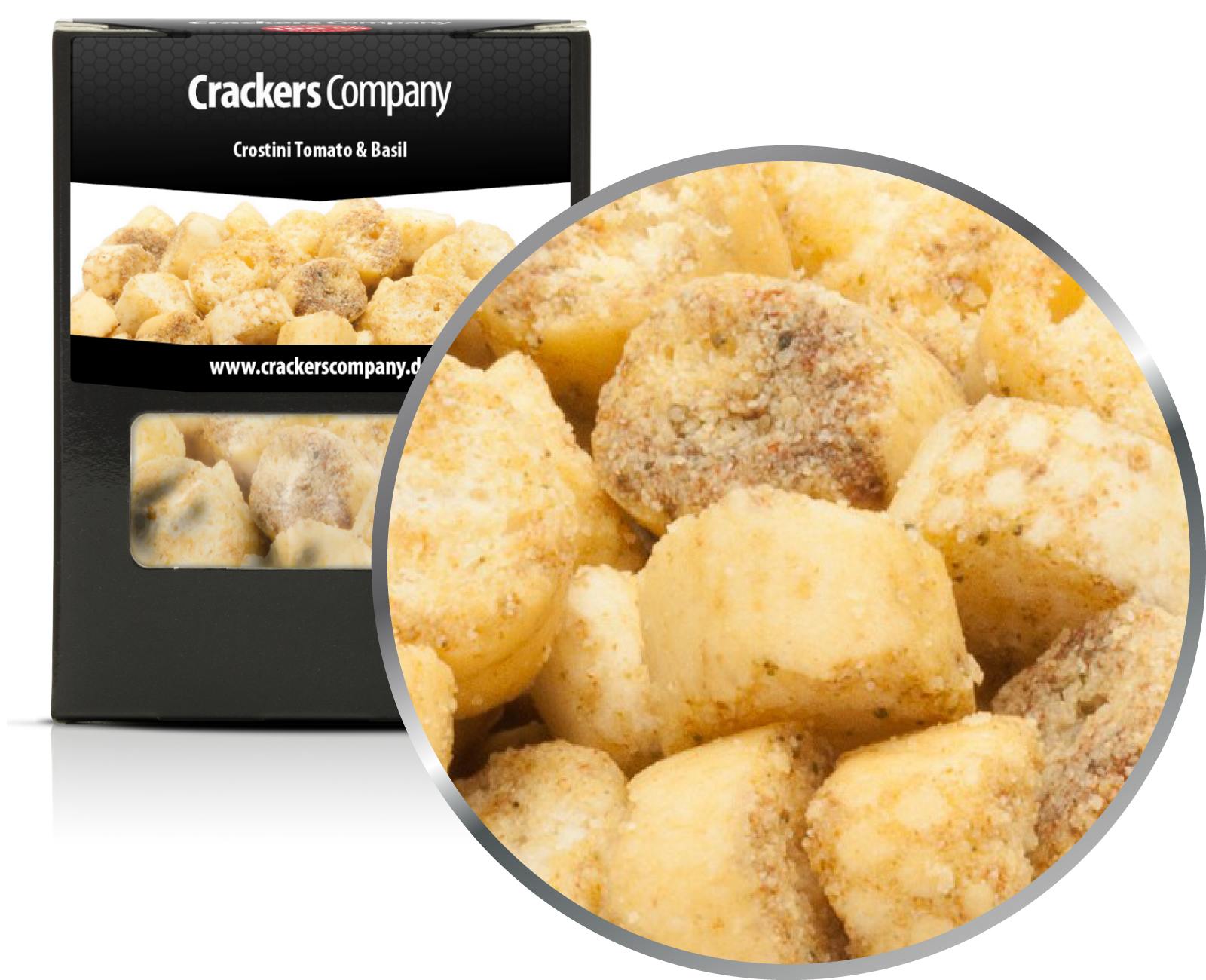 Tomato-Basil Croutons, Crostini Tomato & Basil VPE with 32 pcs. and35g content per piece