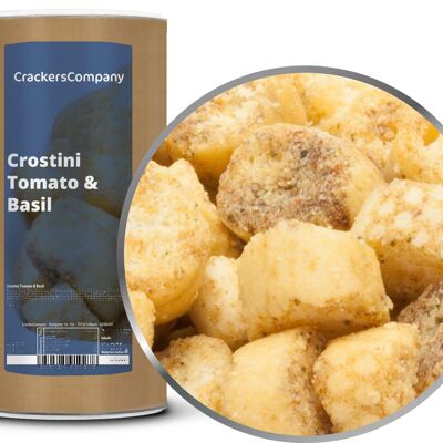 Croûtons Tomate-Basilic, Crostini Tomate & Basilic PU de 9 pièces. toi. Contenu de 300 g par pièce