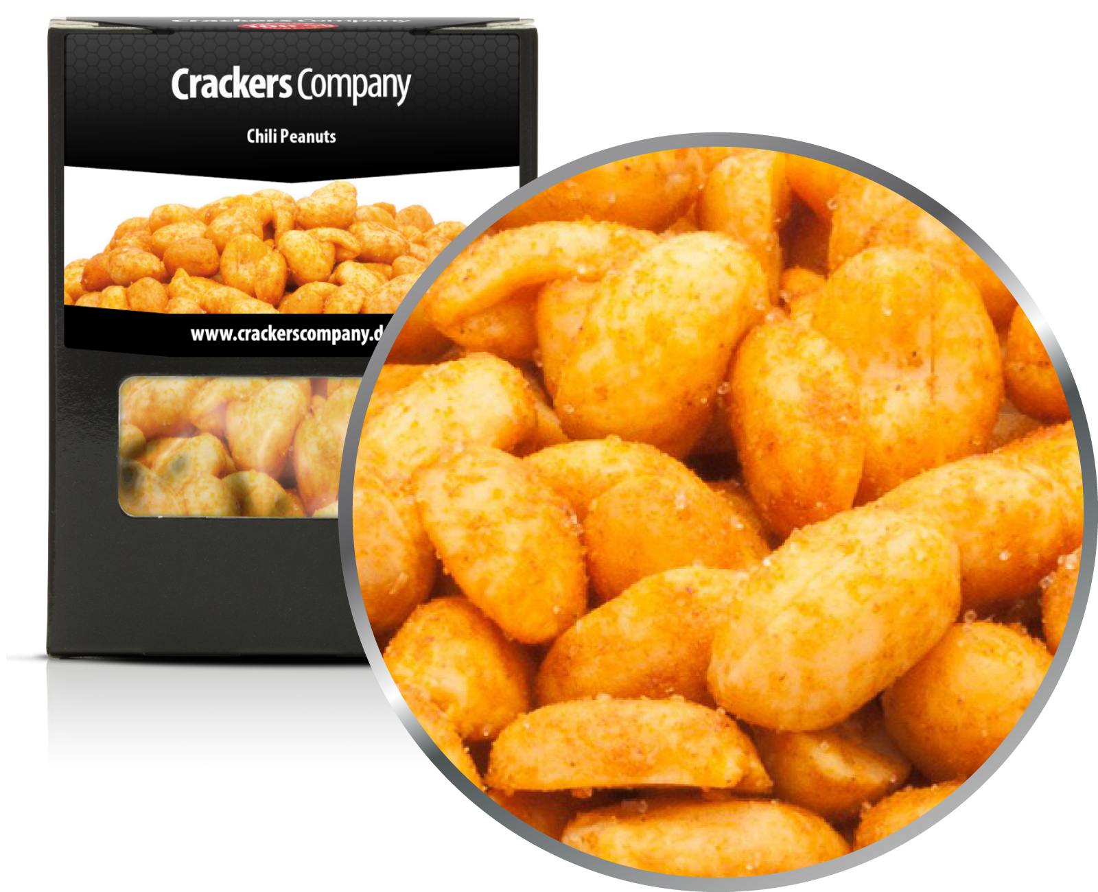 Cacahuètes chili, Chili Peanuts PU avec 32 pièces. toi. Contenu de 90 g par pièce.