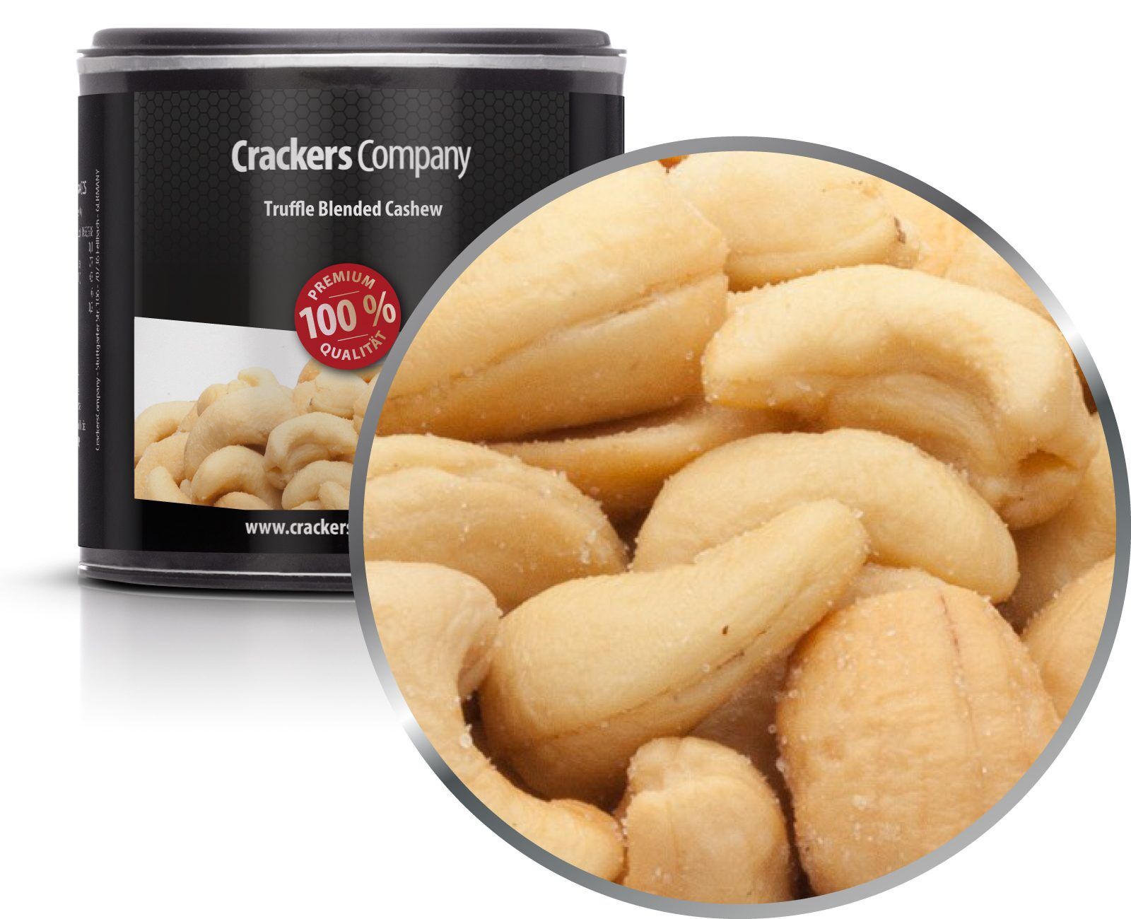 Anacardos con trufa, PU de anacardo mezclado con trufa con 36 piezas. Ud. Contenido de 80 g por pieza.