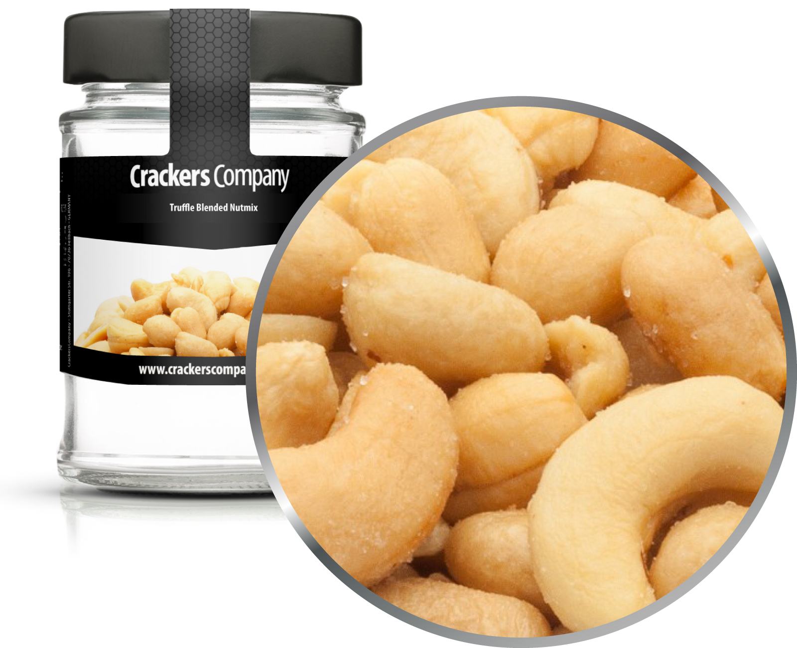 Mezcla de nueces con trufa, Mezcla de nueces con trufa PU con 45 piezas. Ud. Contenido de 90 g por pieza.