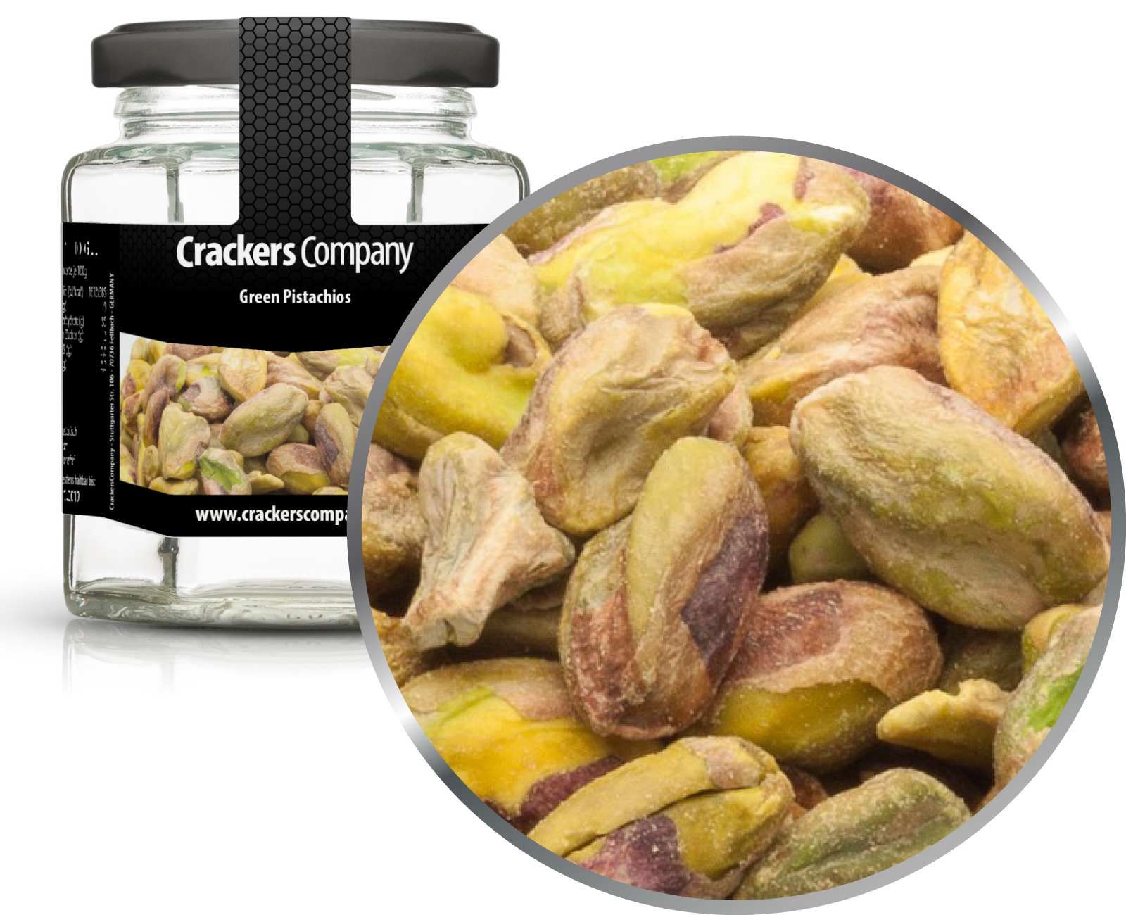 Grüne Pistazien, Green Pistachios VPE mit 25 Stk. u. 80g Inhalt je Stk.