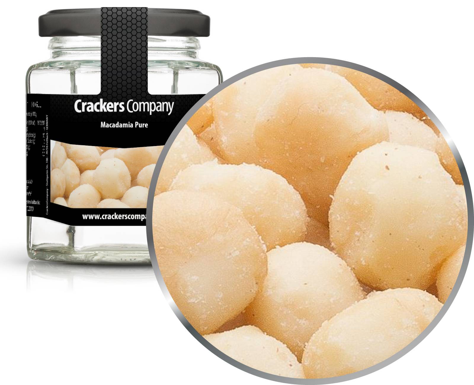 Natürliche Macadamia, Macadamia Pure VPE mit 25 Stk. u. 80g Inhalt je Stk.