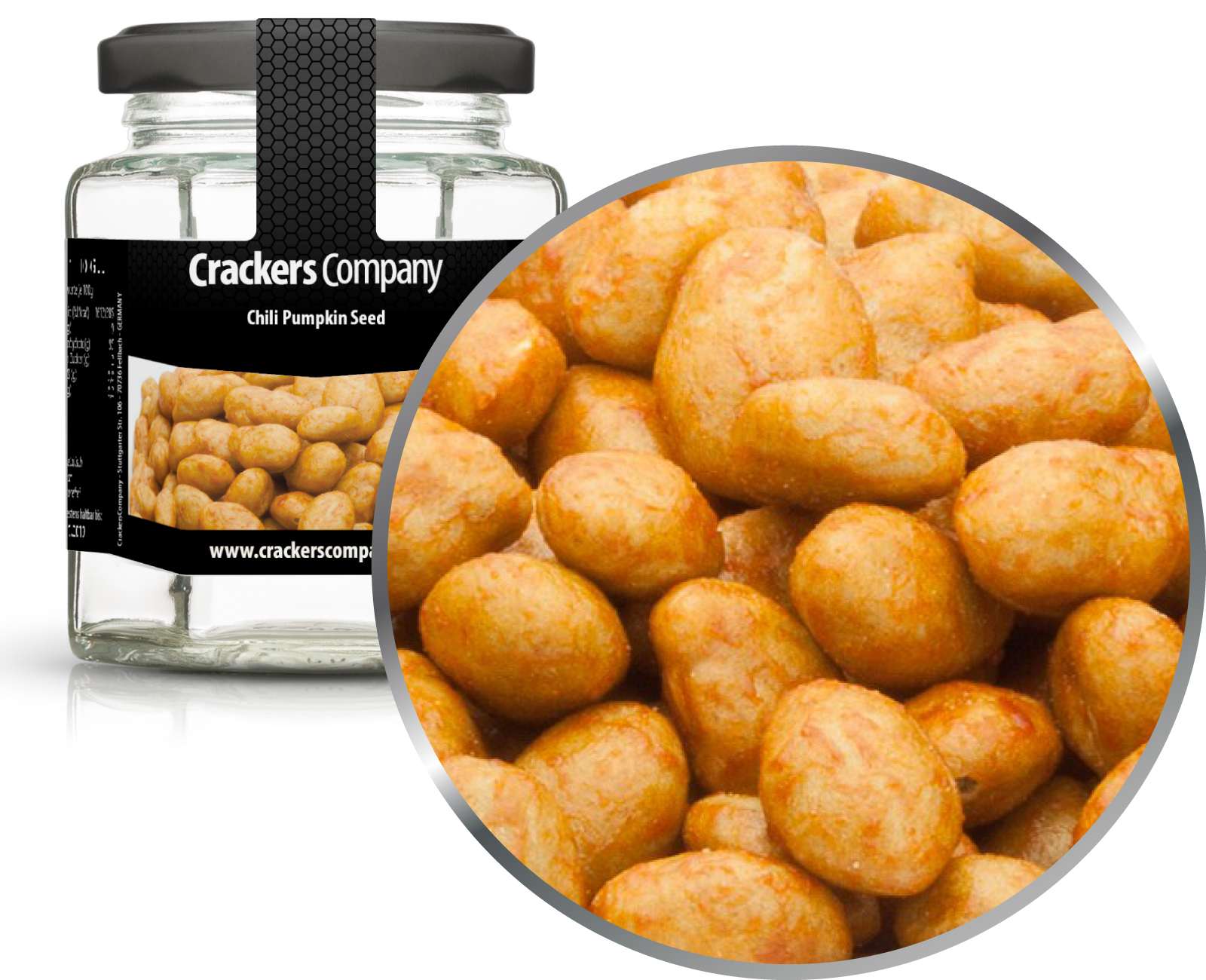 Hot pumpkin seeds, Chili Pumpkin Seed VPE with 25 pcs. and 70g content per piece