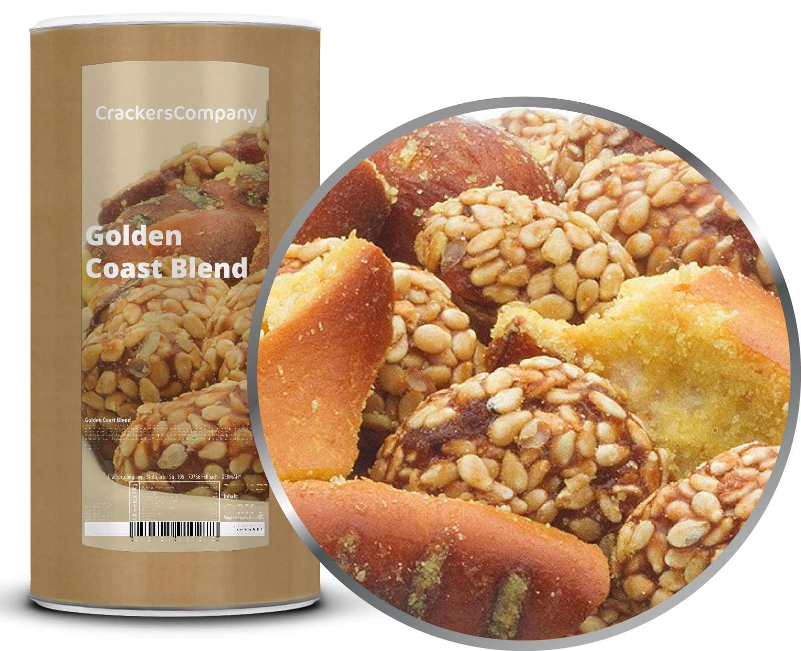 Honig-Senf Erdnuss-Brezel Mix, Golden Coast Blend VPE mit 9 Stk. u. 550g Inhalt je Stk.