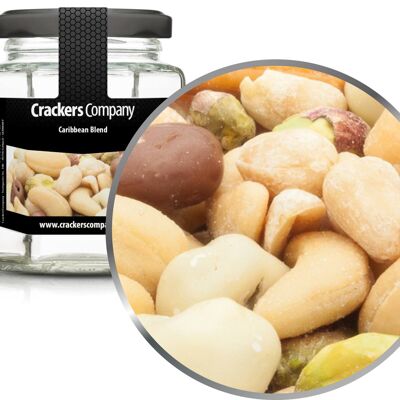 Mélange noix-chocolat-raisins, mélange caribéen PU de 25 pièces. toi. Contenu de 100 g par pièce.