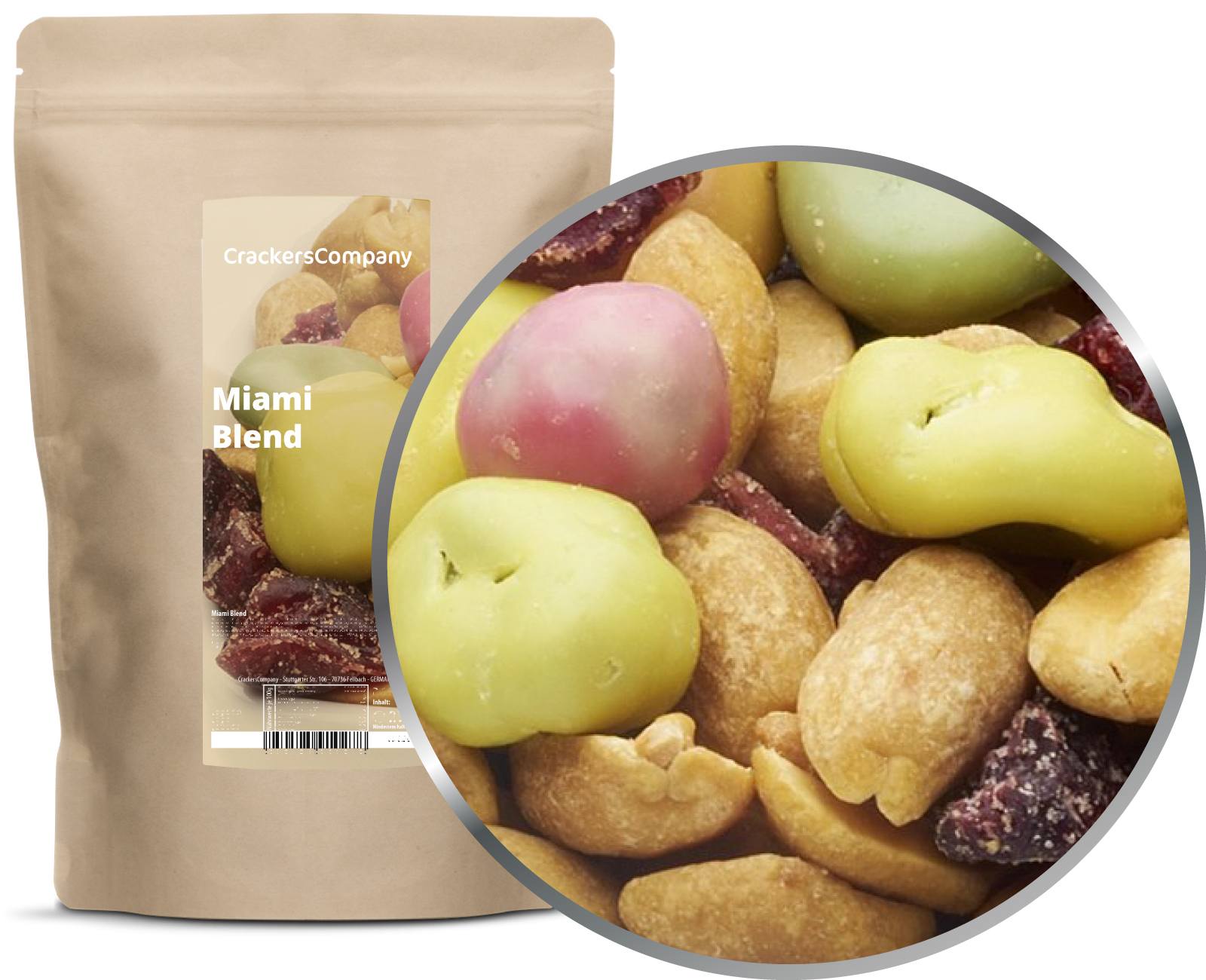 Mix di yogurt alle arachidi e uvetta, Miami Blend PU con 8 pezzi. u. Contenuto 600 g per pezzo.